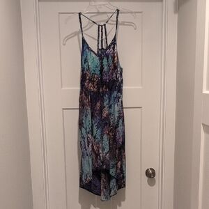 Charlie Jade Blue and Purple Silk Tie-dye Dress